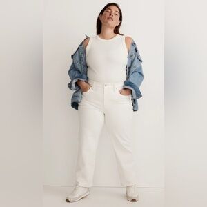 Madewell Curvy Perfect Vintage Jean White Tile High Rise 22W Plus NWOT